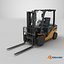3D model Forklift Truck03 Yellow All PBR Unity UE Textures