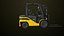 3D model Forklift Truck03 Yellow All PBR Unity UE Textures