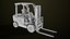 3D model Forklift Truck03 Yellow All PBR Unity UE Textures