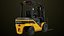 3D model Forklift Truck03 Yellow All PBR Unity UE Textures