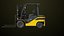 3D model Forklift Truck03 Yellow All PBR Unity UE Textures