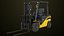 3D model Forklift Truck03 Yellow All PBR Unity UE Textures
