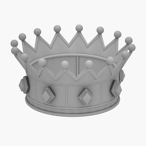3D model crown queen print