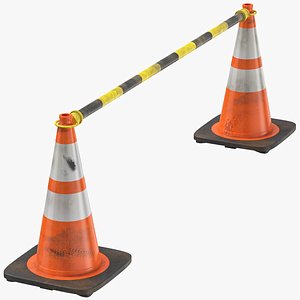 Traffic Cone Bar 02 3D
