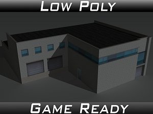 3D model factory building 16
