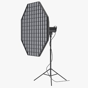 Studio Monolight Octabox with Grid And Head on Tripod Stand