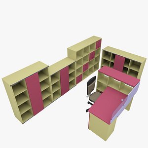 rack office table 3d model