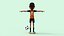 Cartoon Footballer Rigged 3D
