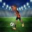 Cartoon Footballer Rigged 3D