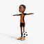 Cartoon Footballer Rigged 3D