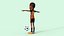 Cartoon Footballer Rigged 3D