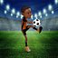 Cartoon Footballer Rigged 3D
