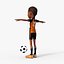 Cartoon Footballer Rigged 3D