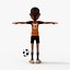 Cartoon Footballer Rigged 3D
