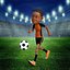 Cartoon Footballer Rigged 3D