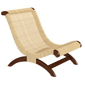 Mexican wooden rattan chair Butaque Luteca Clara Porset