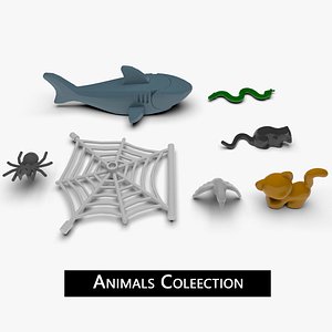 3D Lego Animals Pack model
