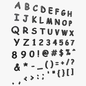 font comic sans ms 3d model