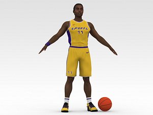 Basketball Player Yellow Player 02 model