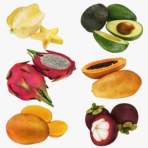 3D Tropical Fruits 6 in 1