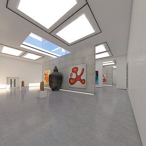 art gallery interior 3D model