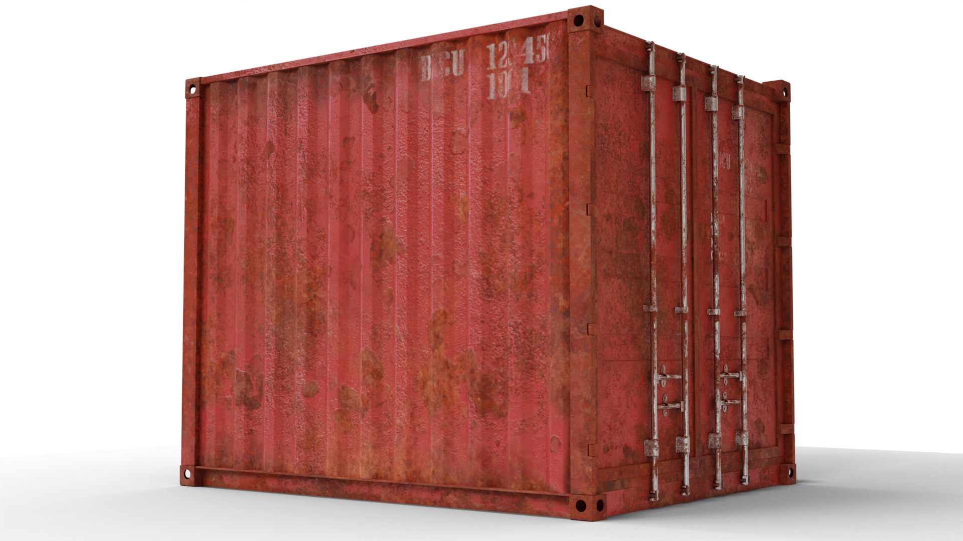 10Ft Cargo Container - Red model - TurboSquid 1967270