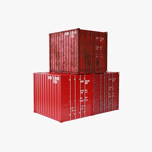10Ft Cargo Container - Red model