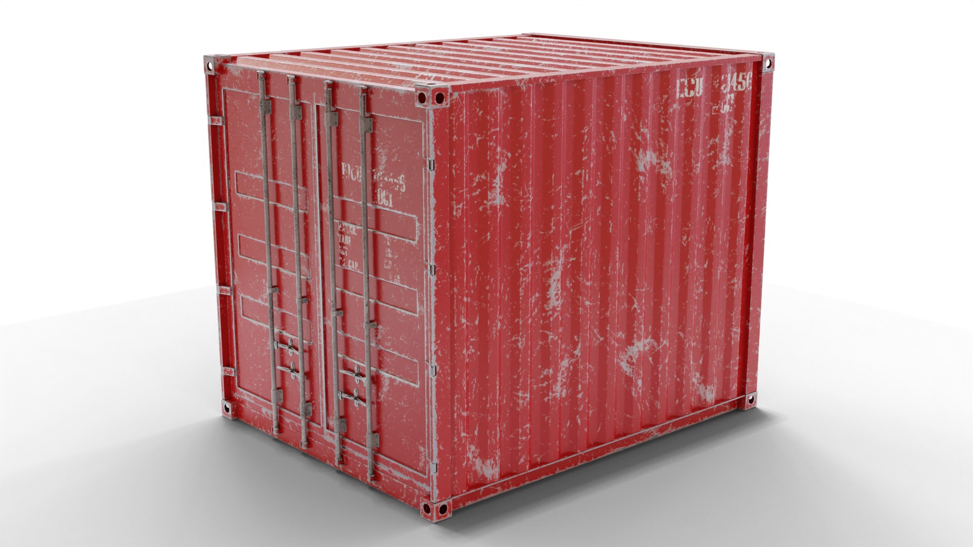 10Ft Cargo Container - Red model - TurboSquid 1967270
