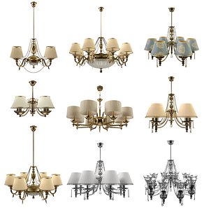 3d model set lampshades