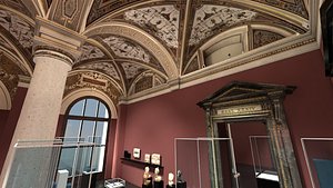 interior historical art chamber 3d model