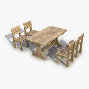 3D Dining Table 3D Model