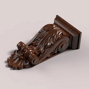 3D carved corbel cnc model