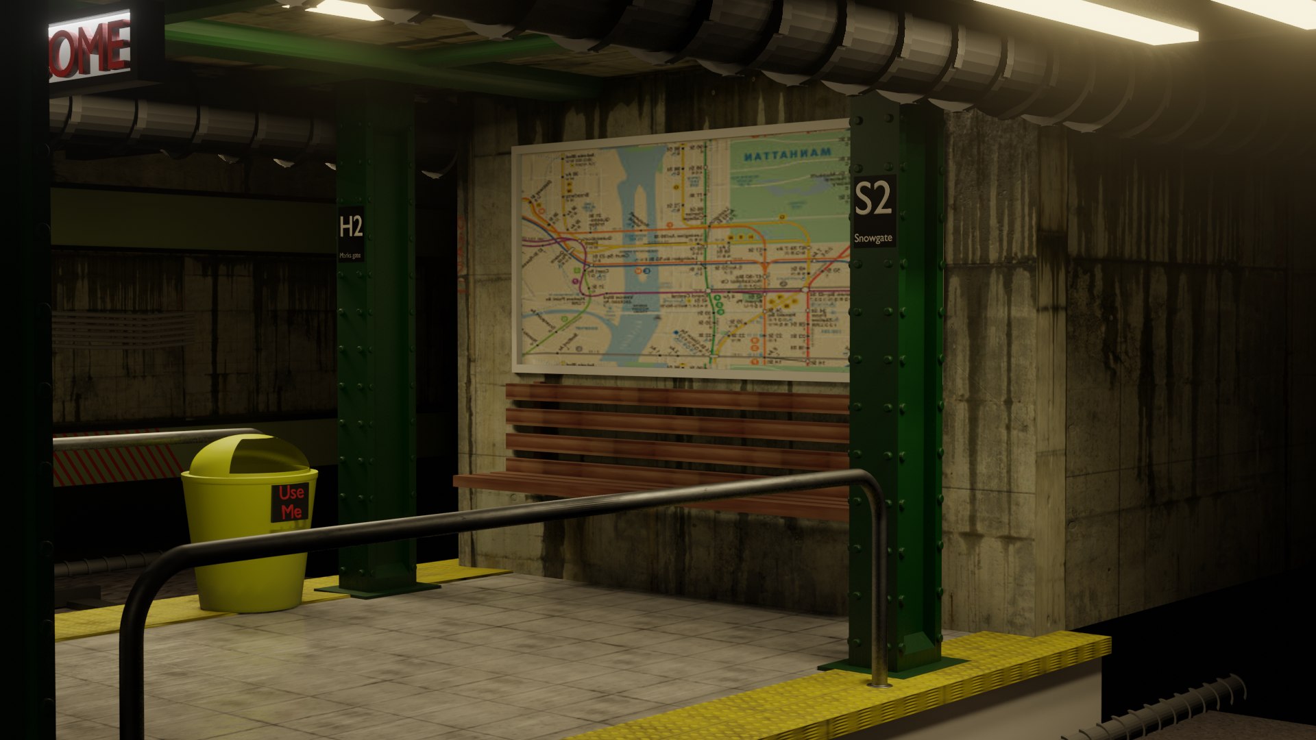 Subway Station Model - TurboSquid 1554290