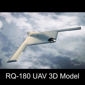 3D rq-180 stealth drone