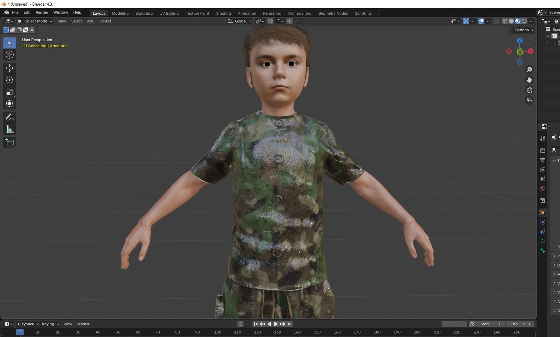 3D Child Character Model-Rigged Animated Model - TurboSquid 2396226