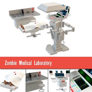 3D model zombie medical laboratory