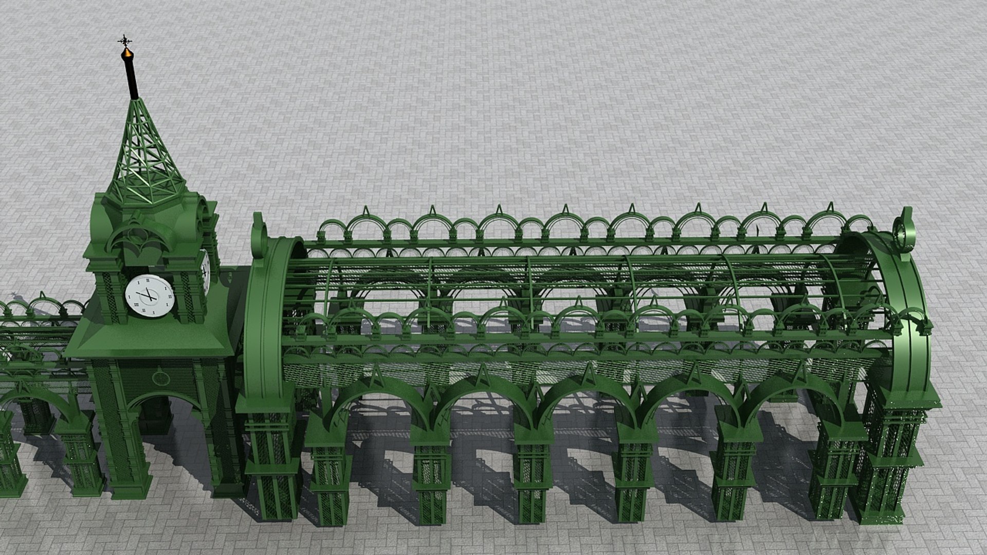 Old Style Corridor Model - TurboSquid 2085169