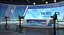 scene tv studio news set 3D model