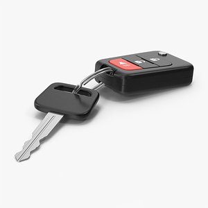 Car Keys With Chain 3D model