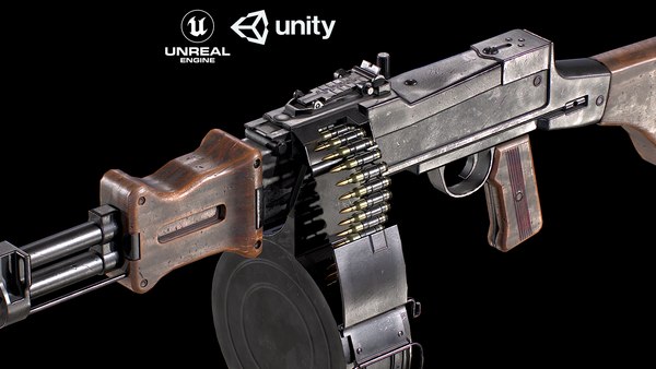 RPD Light Machine Gun PBR Low-Poly 3D-Modell 3D-Modell - TurboSquid 1811053