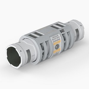 Sci-Fi Pipeline Safety Valve 047 White