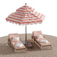 Beach lounge outdoor set 9