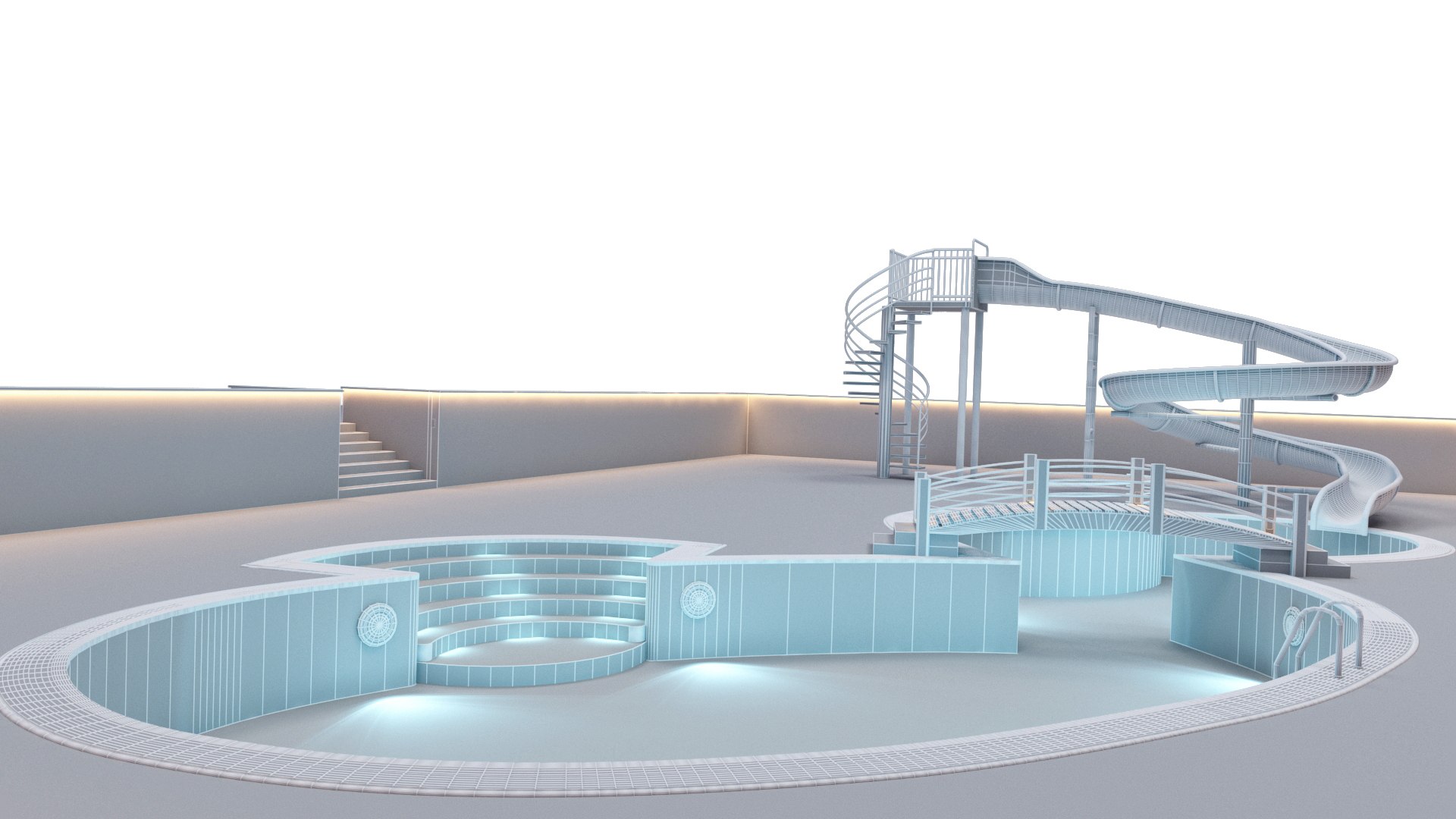 Swimming Pool Aquapark 3D Model - TurboSquid 1716345