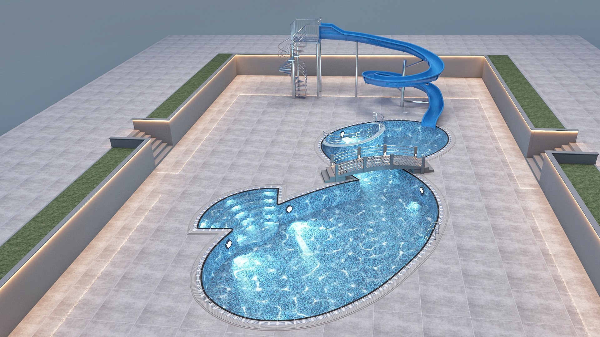 Swimming Pool Aquapark 3D Model - TurboSquid 1716345
