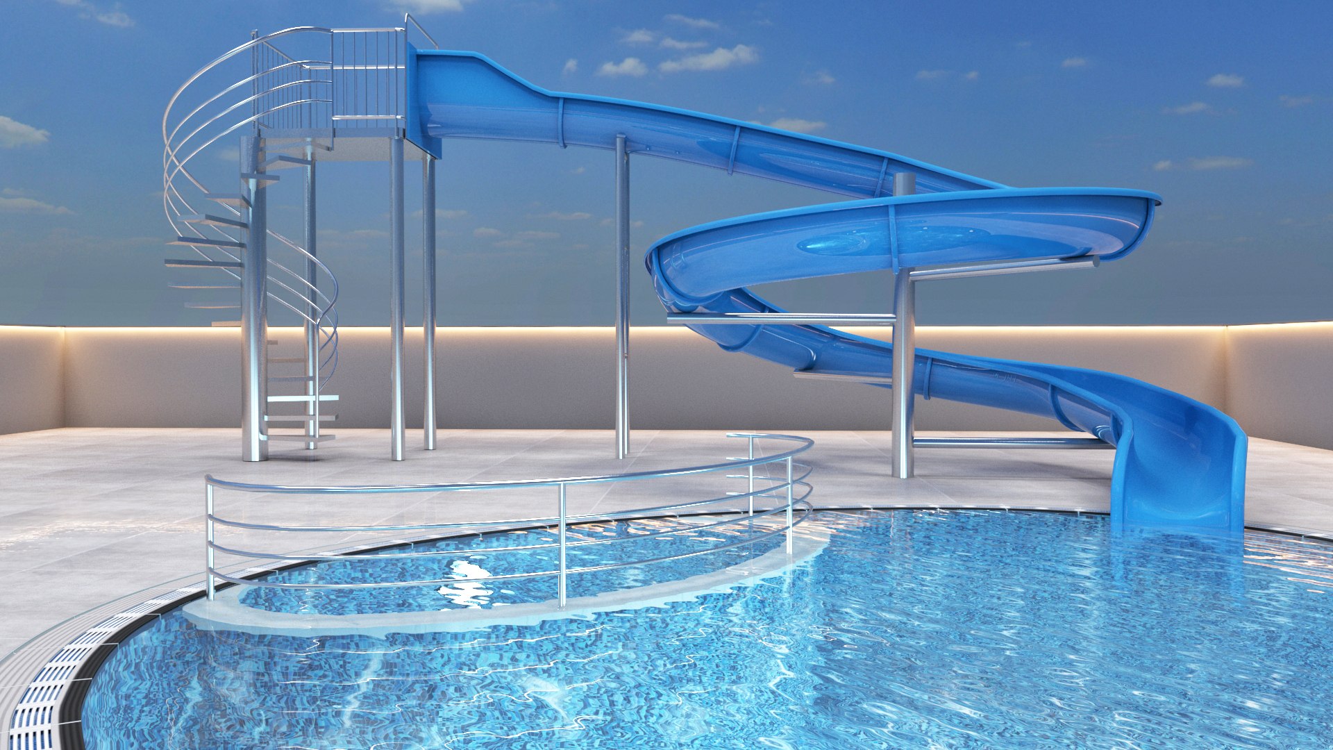 Swimming Pool Aquapark 3D Model - TurboSquid 1716345