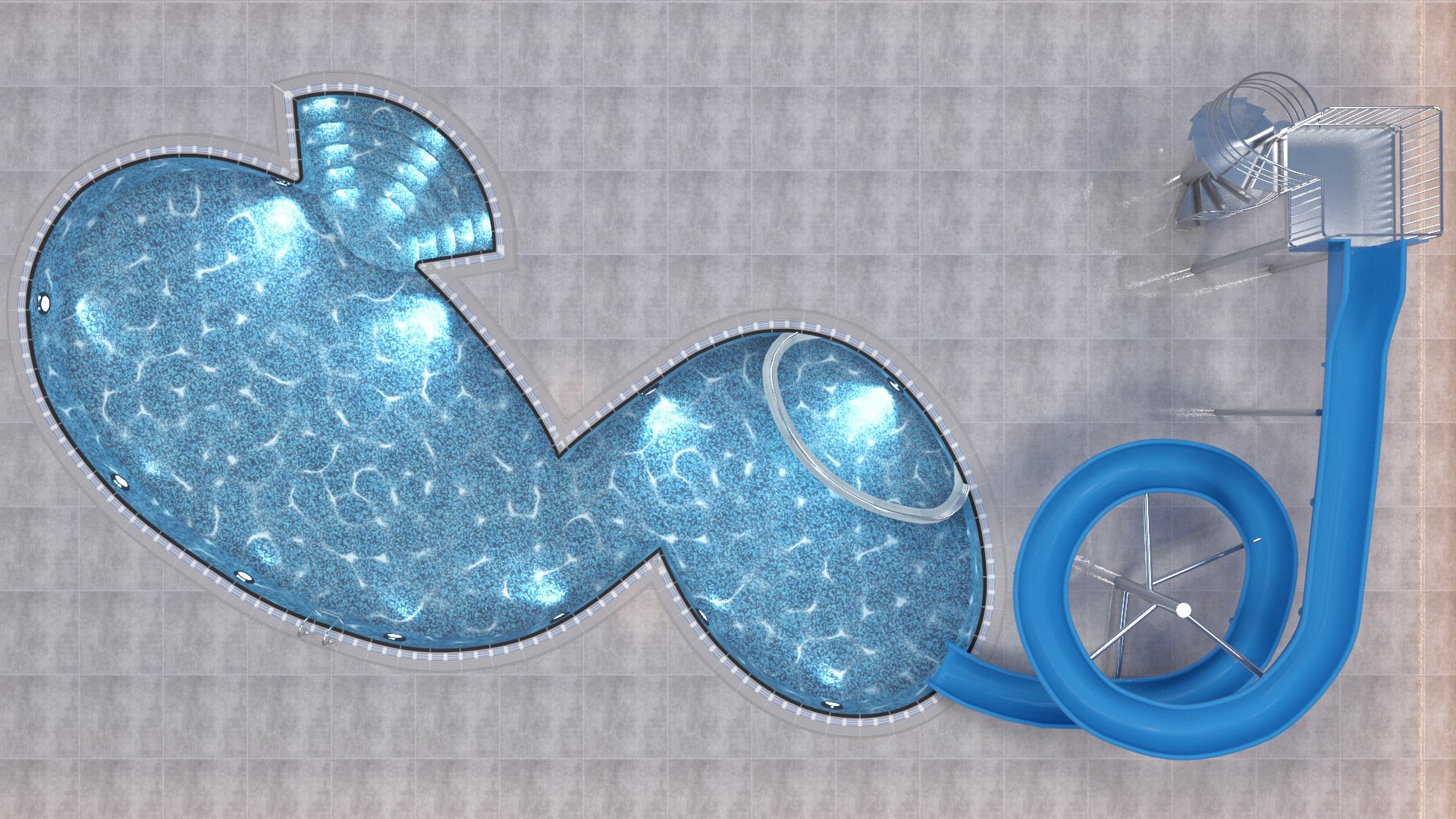 Swimming Pool Aquapark 3D Model - TurboSquid 1716345