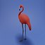 3D model flamingo bird animal