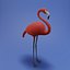 3D model flamingo bird animal