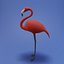 3D model flamingo bird animal