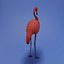 3D model flamingo bird animal